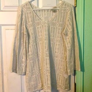 Lucky Brand women’s woven knit tunic coverup size Medium